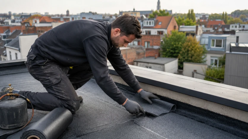 Étanchéité roofing sur toiture plate par Da Vinci Build