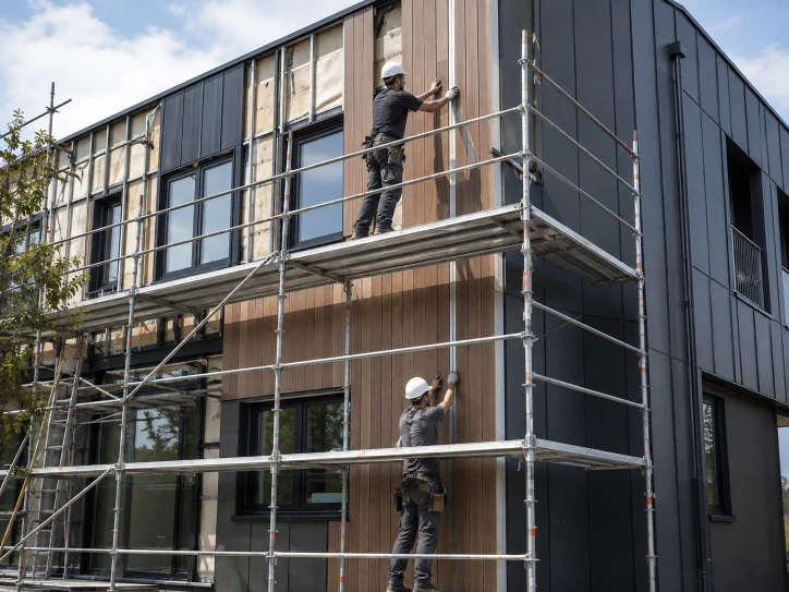 Bardage de façade par Da Vinci Build à Bruxelles et dans les Brabants