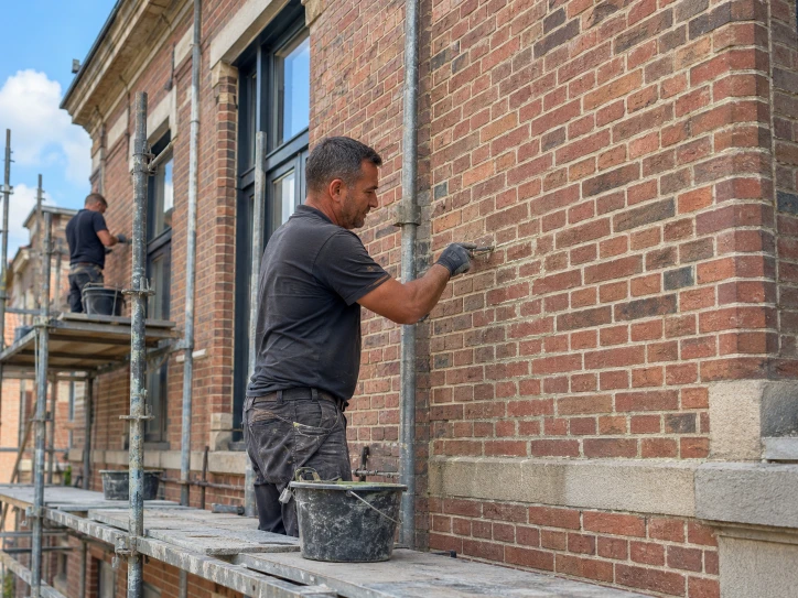 Déjointoiement et reprise des joints de façade
