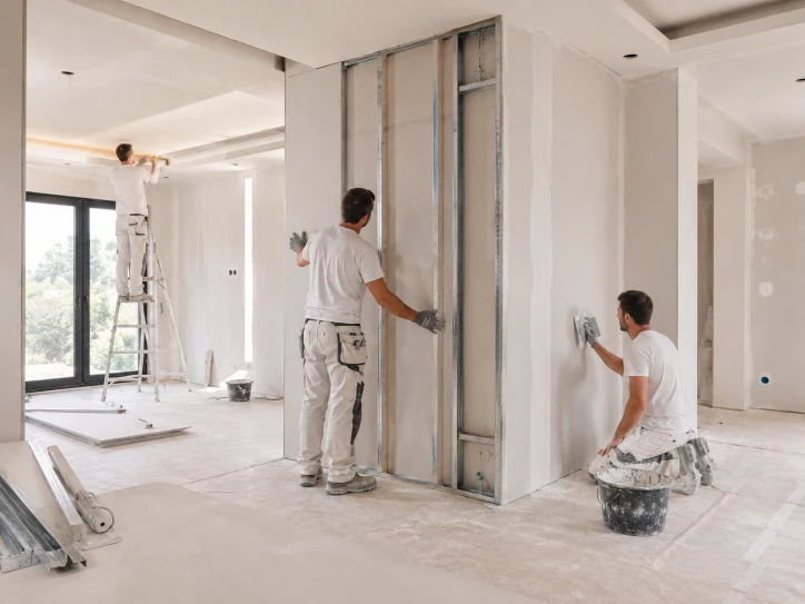 Travaux de plafonnage, cloisons et faux plafonds