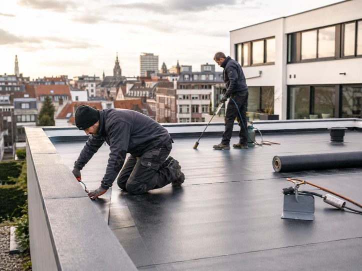 Travaux de toiture plate Da Vinci Build à Bruxelles et dans les Brabants